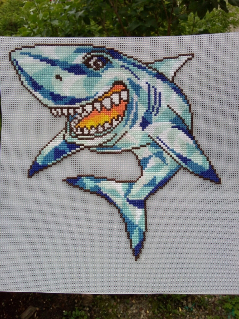 Shark Cross Stitch Pattern Code AN 026 Anna Nolfina Buy Online On  - Free Shark Cross Stitch Pattern