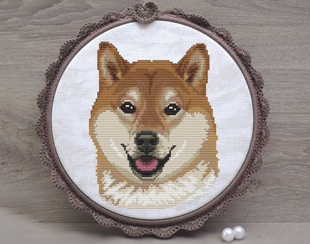 Shiba Inu Cross Stitch Pattern In 2022 Stitch Patterns Cross Stitch  - Shiba Inu Cross Stitch Pattern
