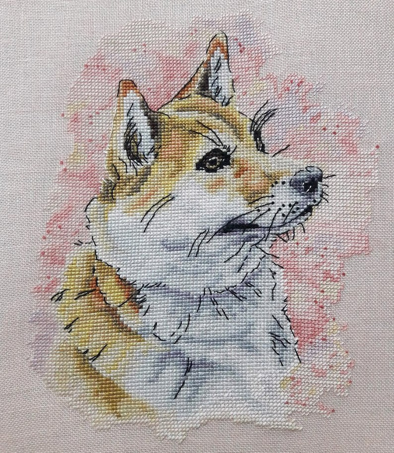 Shiba Inu Dog Cross Stitch Pattern Shiba Inu Cross Stitch Dog Etsy - Shiba Inu Cross Stitch Pattern