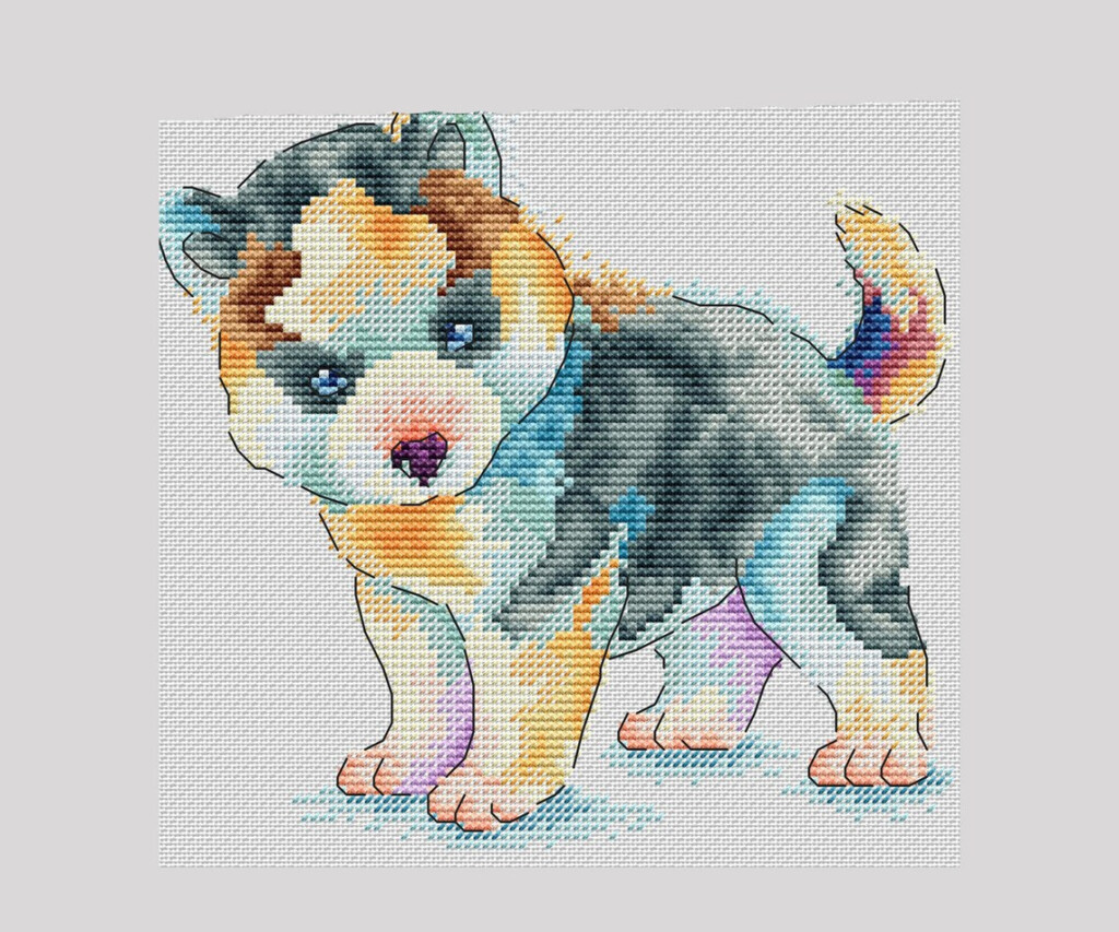 Siberian Husky Cross Stitch Pattern Husky Puppy Cross Stitch Etsy - Siberian Husky Cross Stitch Pattern