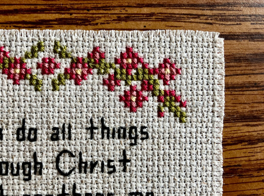 Simple Bible Verse Cross Stitch Pattern Bible Verse Strength Cross  - Cross Stitch Bible Verse Patterns