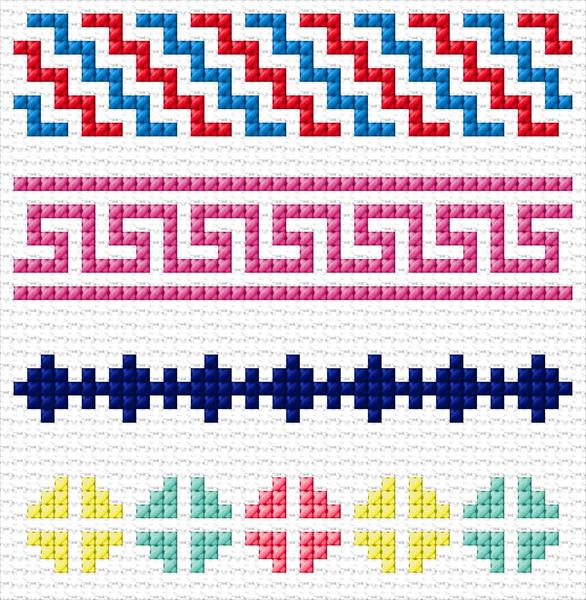 Simple Borders Cross Stitch Designs - Cross Stitch Patterns Borders Flowers