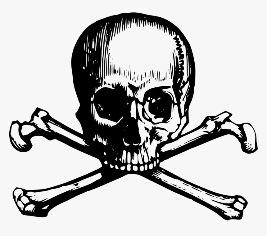 Skull And Crossbones Skull And Cross Bones Png Transparent Png  - Cross Stitch Skull And Crossbones Pattern