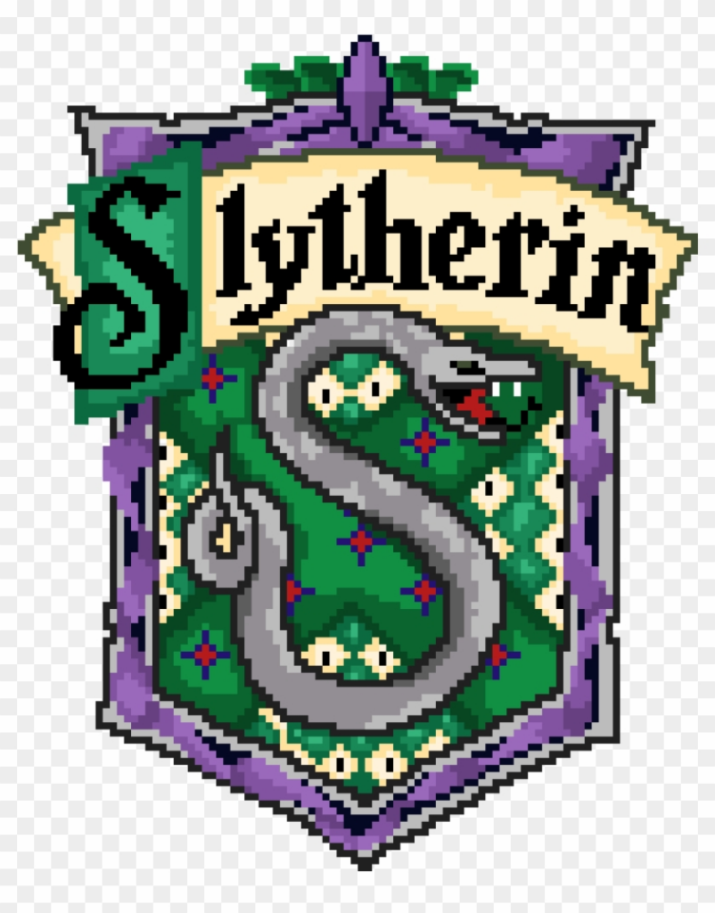 Slytherin House Hogwarts House Crest Cross Stitch Pattern HD Png  - Hogwarts House Crest Cross Stitch Pattern