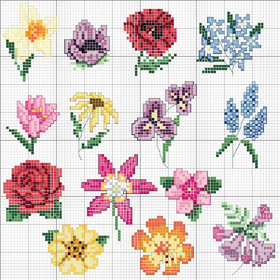 Small Flower Cross Stitch Patterns Free - Free Flower Cross Stitch Patterns