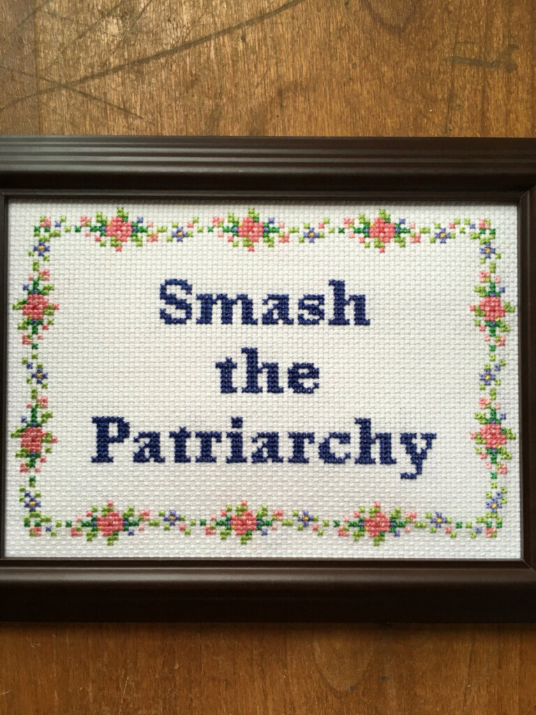 Smash The Patriarchy Cross stitch Pattern Etsy - Smash The Patriarchy Cross Stitch Pattern