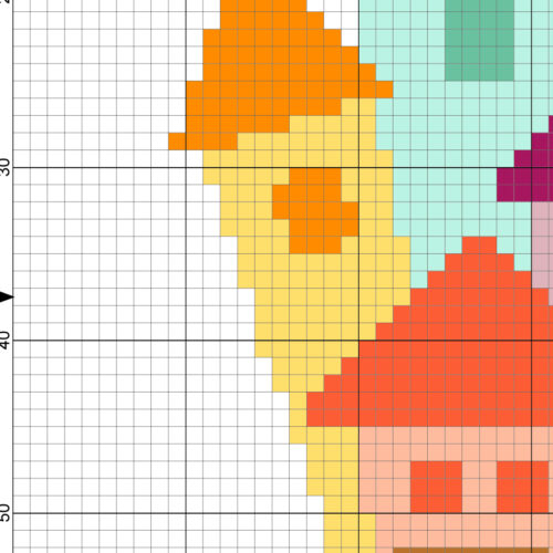 Snail VIllage Cross Stitch Pattern Daily Cross Stitch - Snow Village Cross Stitch Pattern