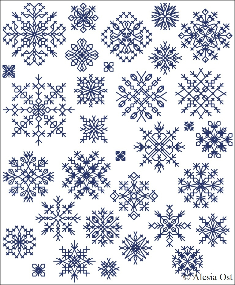 Snowflake Cross Stitch Patterns Free - Cross Stitch Snowflake Patterns Free