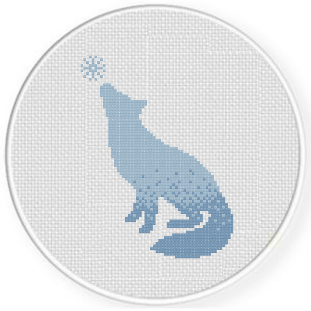 Snowflake Wolf Cross Stitch Pattern Daily Cross Stitch - Small Wolf Cross Stitch Pattern
