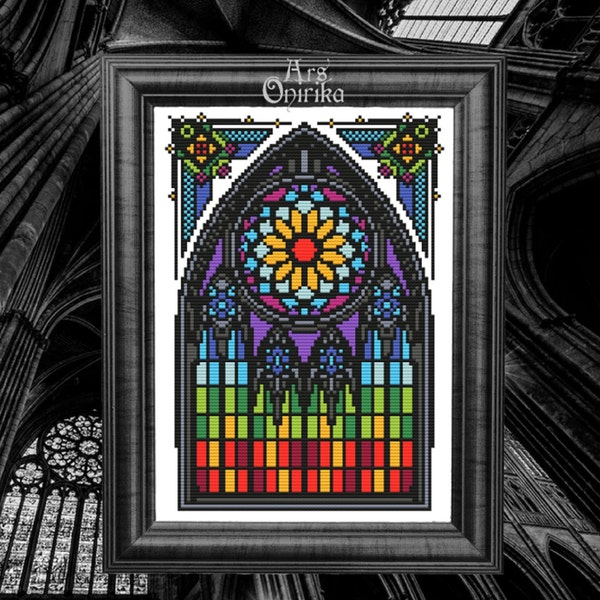 Stained Glass Cross Stitch Pattern Etsy - Stained Glass Cross Stitch Patterns
