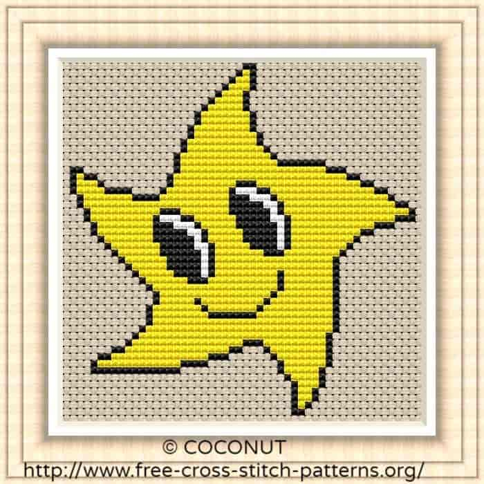 Star Free And Easy Printable Cross Stitch Pattern Free Cross Stitch  - Christmas Star Cross Stitch Pattern Free