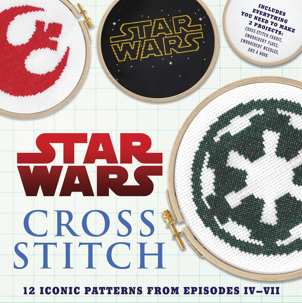 Star Wars Cross Stitch Kit 12 Patterns From Episodes IV VII Jedi  - Cross Stitch Patterns Star Wars