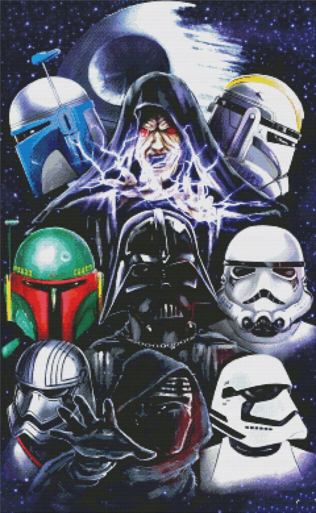 Star Wars Cross Stitch Pattern In PDF For Instant Download Disney Map  - Star Wars Cross Stitch Pattern