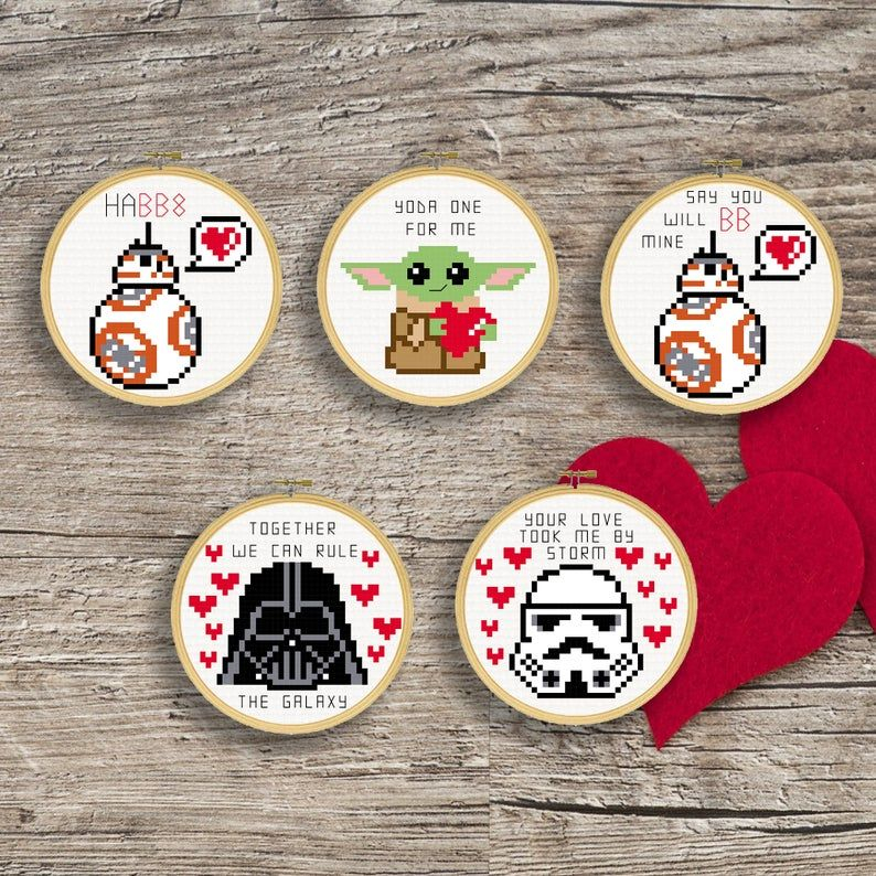 Star Wars Love Puns Cross Stitch Patterns Star Wars Etsy Cross Stitch  - Cross Stitch Patterns Star Wars