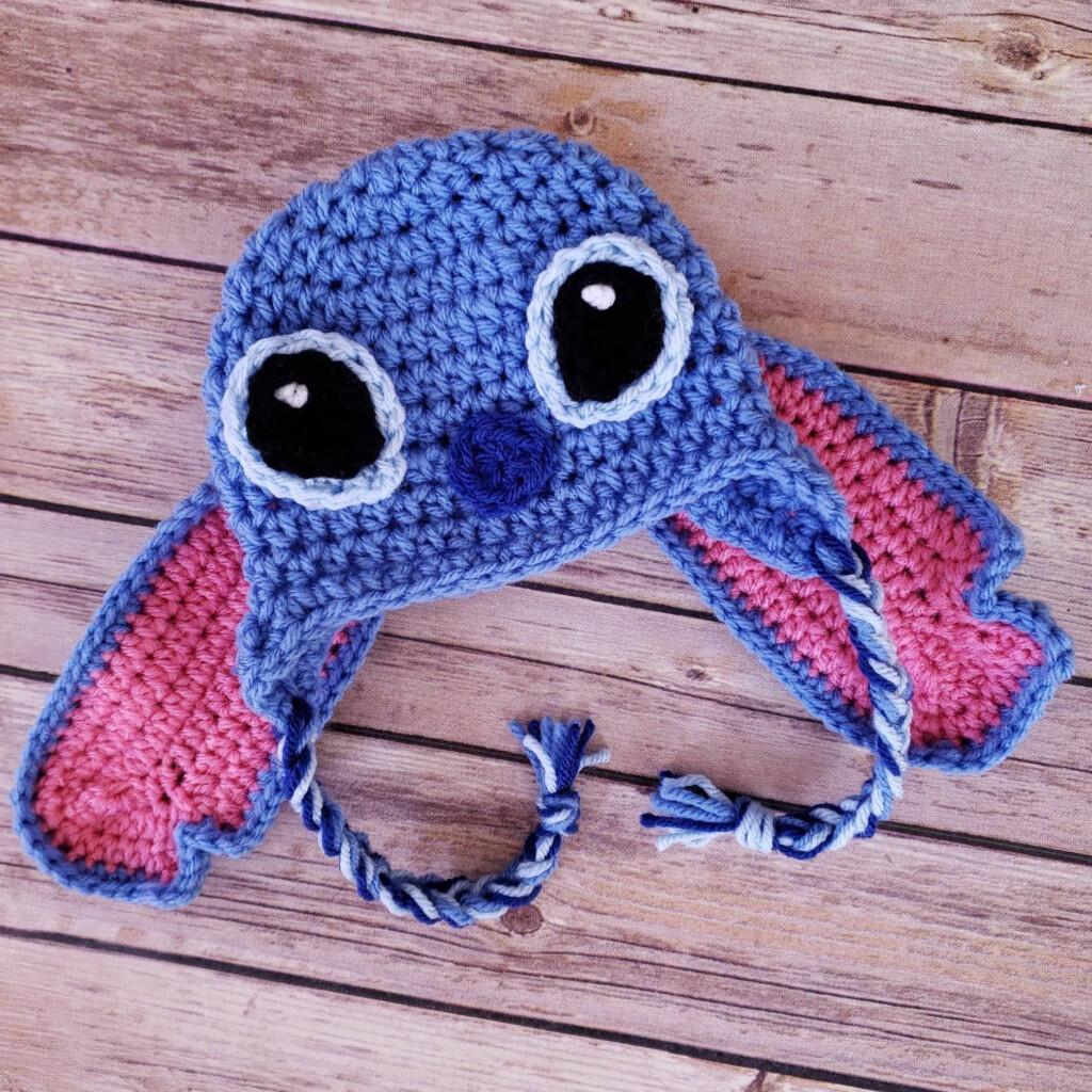 Stitch From Disney s Lilo And Stitch Crochet Hat Beanie With Ear Flaps  - Crochet Cross Stitch Hat Pattern