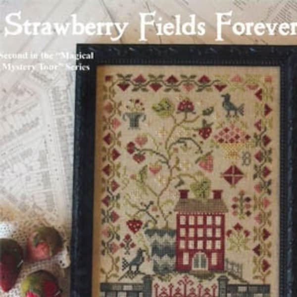 Strawberry Fields Forever Cross Stitch Etsy - Strawberry Fields Cross Stitch Pattern