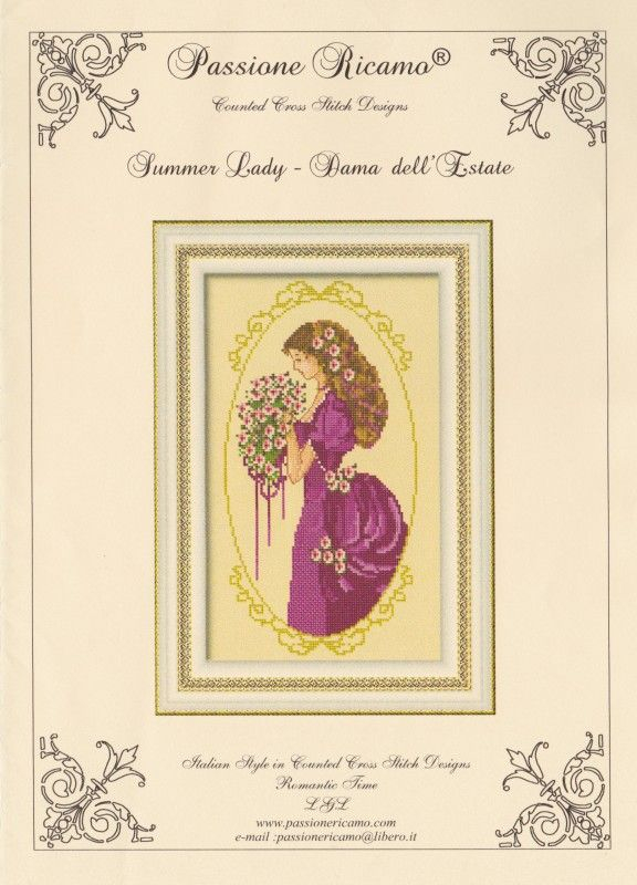 Summer Lady By Passione Ricamo Cross Stitch Embroidery Designs  - Passione Ricamo Free Cross Stitch Patterns