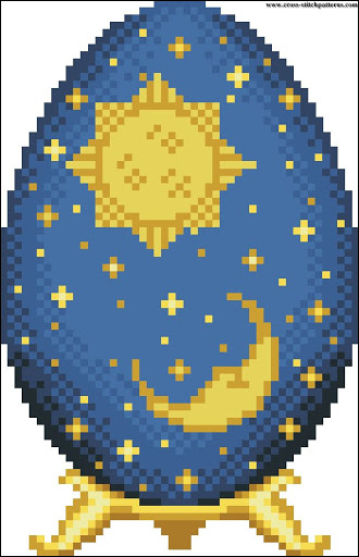 Sun And Moon Counted Cross Stitch Patterns And Charts - Sun And Moon Cross Stitch Patterns