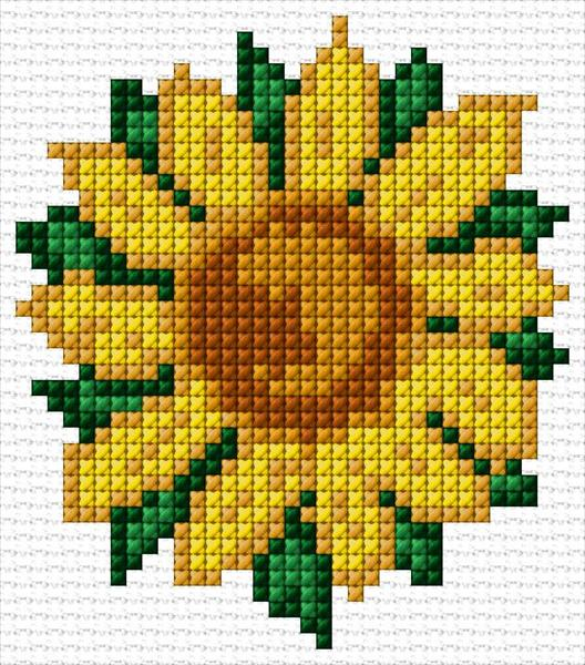 Sunflower Cross Stitch Designs - Small Sunflower Cross Stitch Pattern Free