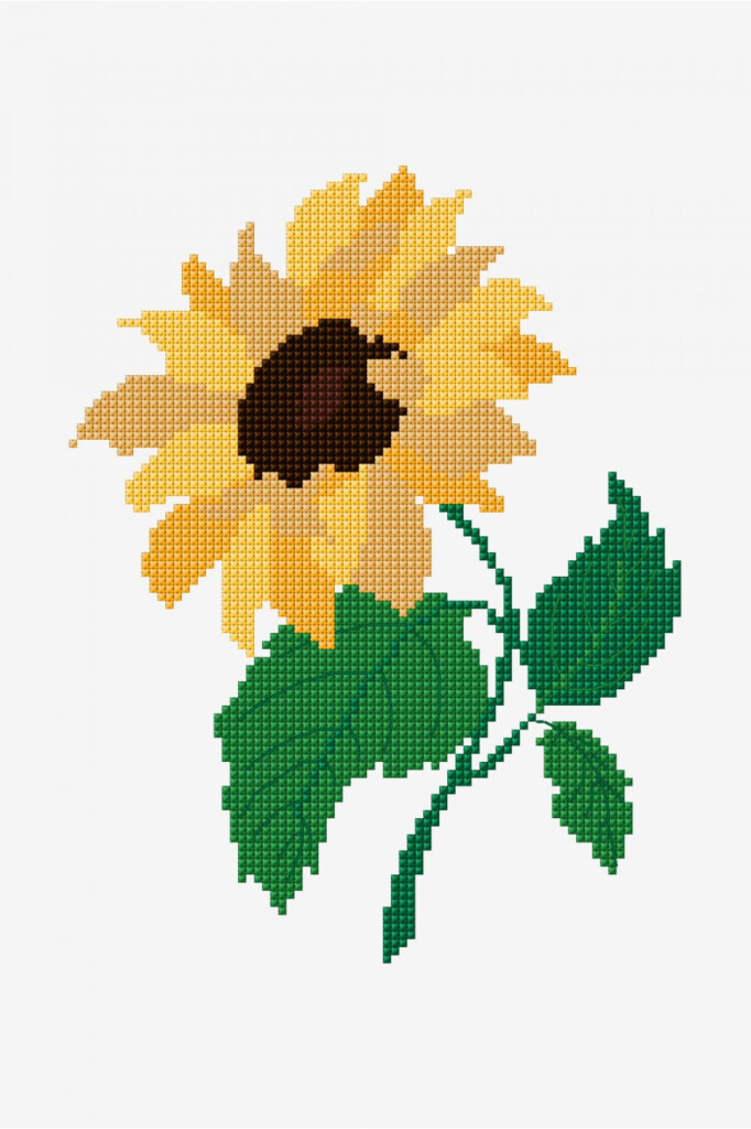 Sunflower Pattern Free Cross Stitch Patterns DMC - Sunflower Cross Stitch Pattern Free
