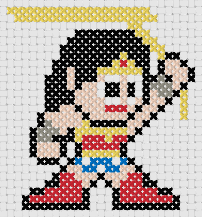 Superhero Cross Stitch s Wonder Woman Cross Stitch 4 Free - Wonder Woman Cross Stitch Pattern
