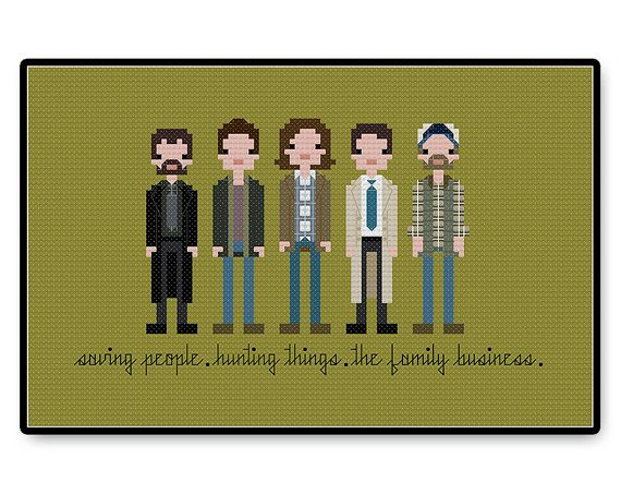 Supernatural Cross Stitch PDF Patterns By HugSandwich On Etsy Cross  - Supernatural Cross Stitch Patterns Free