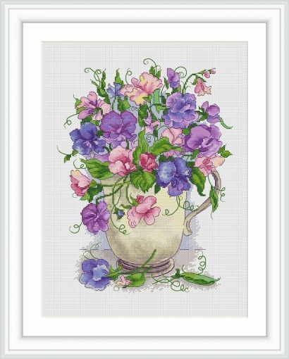 Sweet Pea Cross Stitch Pattern Code AU 042 Anna Ulchitskaya Buy  - Sweet Pea Cross Stitch Pattern Free