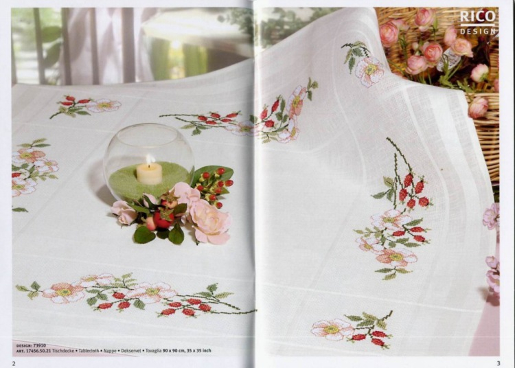  Tablecloth  - Cross Stitch Patterns For Tablecloth