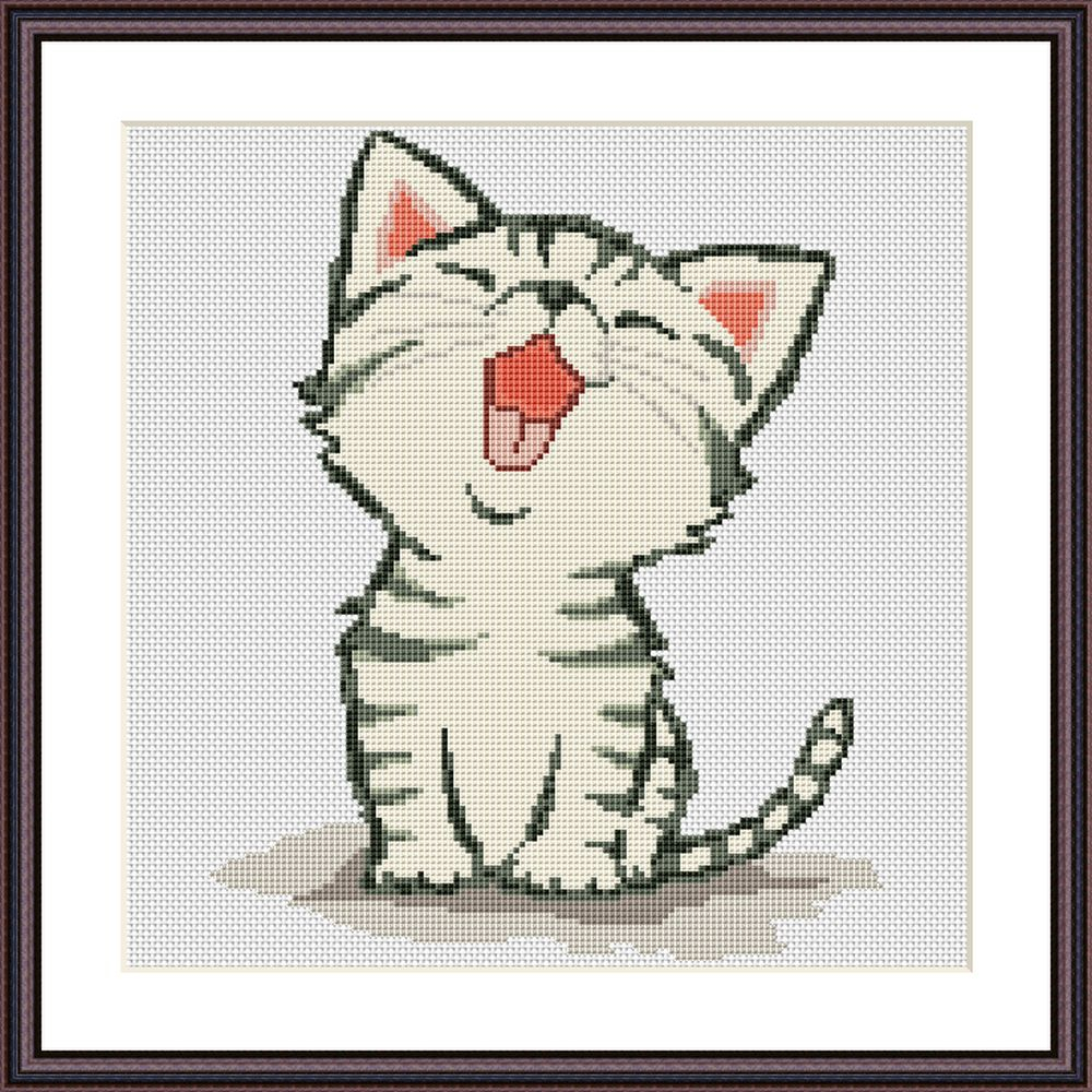 Tango Stitch Easy Cross Stitch Designs Cute Cat Cross Stitch Pattern  - Orange Cat Cross Stitch Pattern