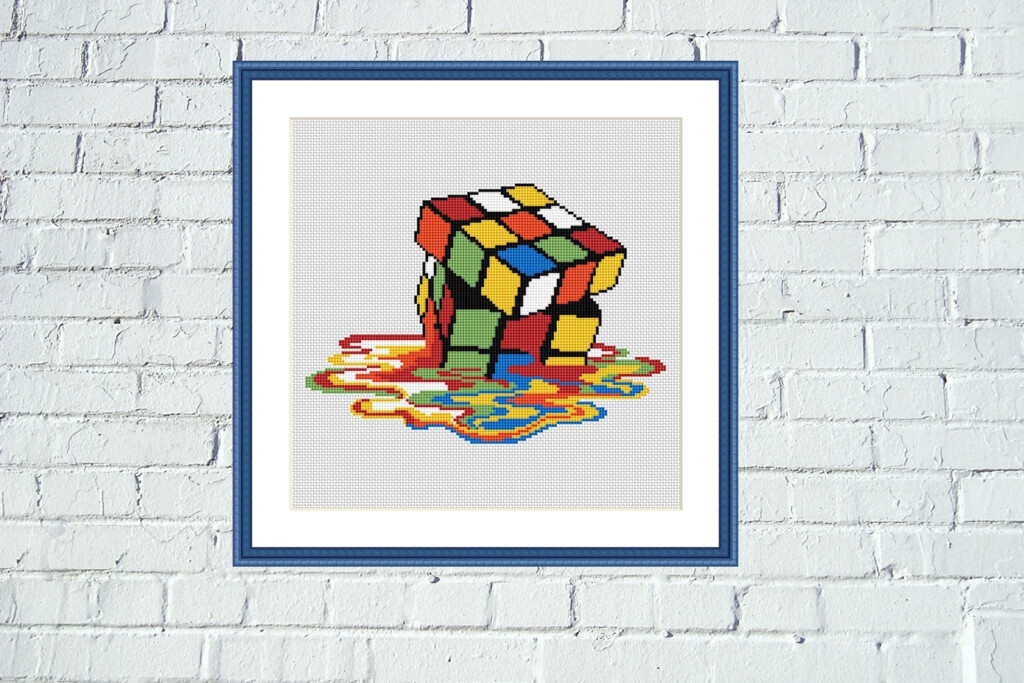 Tango Stitch Easy Cross Stitch Designs Rubik s Cube Colorful Cross  - Rubik's Cube Cross Stitch Pattern
