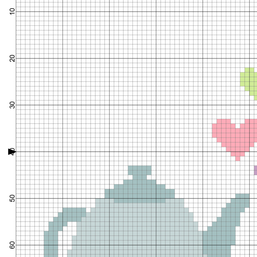 Teapot Hearts Cross Stitch Pattern Daily Cross Stitch - Queen Of Hearts Cross Stitch Pattern