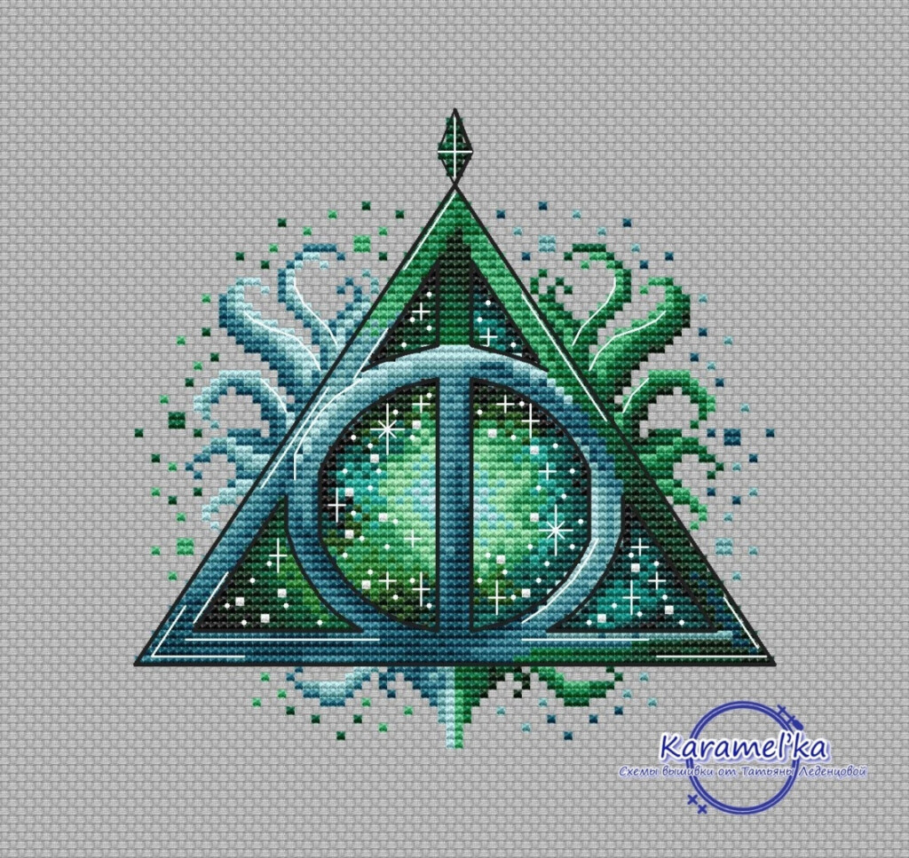 The Deathly Hallows Cross Stitch Pattern Code TL 138 Tatyana  - Deathly Hallows Cross Stitch Pattern
