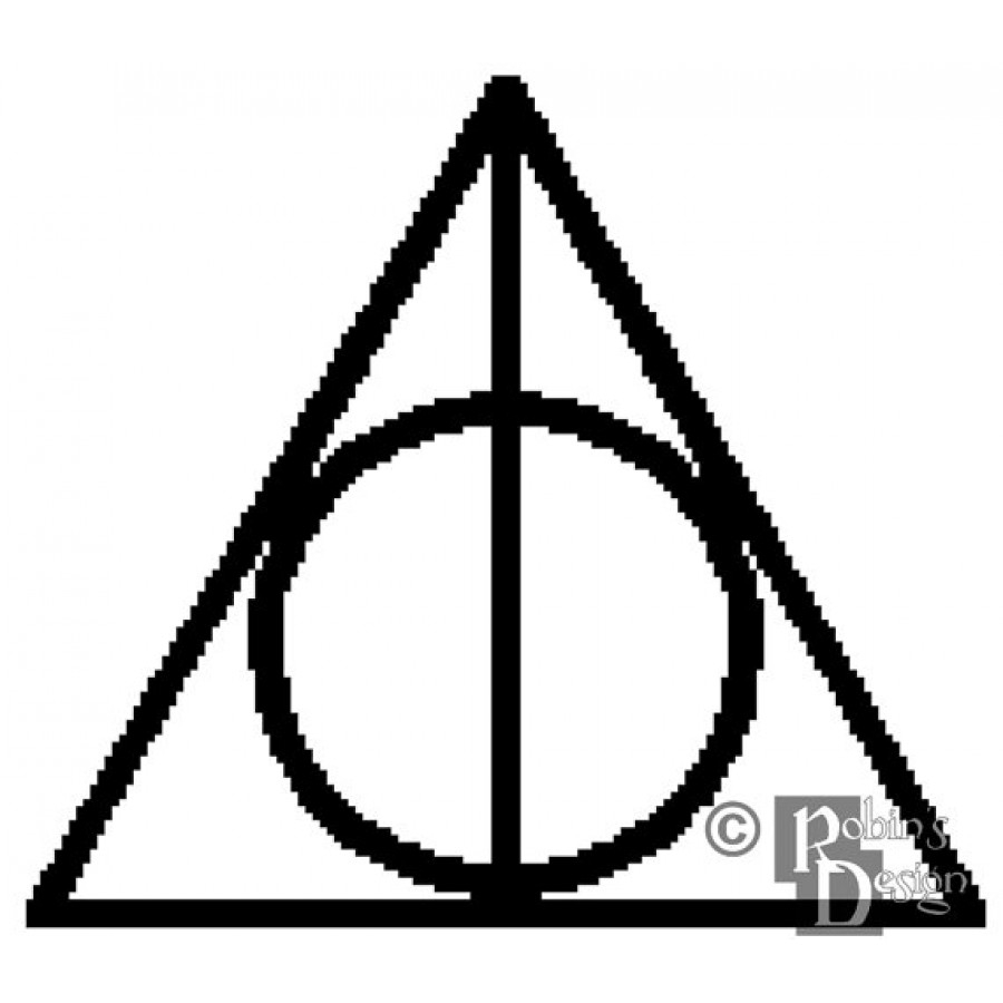 The Deathly Hallows Symbol Cross Stitch Pattern PDF - Deathly Hallows Cross Stitch Pattern