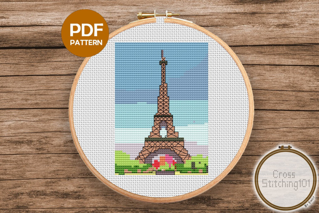 The Eiffel Tower Cross Stitch Pattern Instant Downlod PDF 360959  - Eiffel Tower Cross Stitch Pattern Free