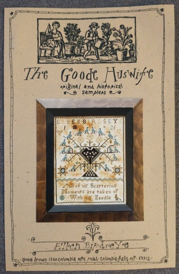 The Goode Huswife Ellen Birdseye Counted Cross Stitch Etsy Cross  - The Goode Huswife Cross Stitch Patterns