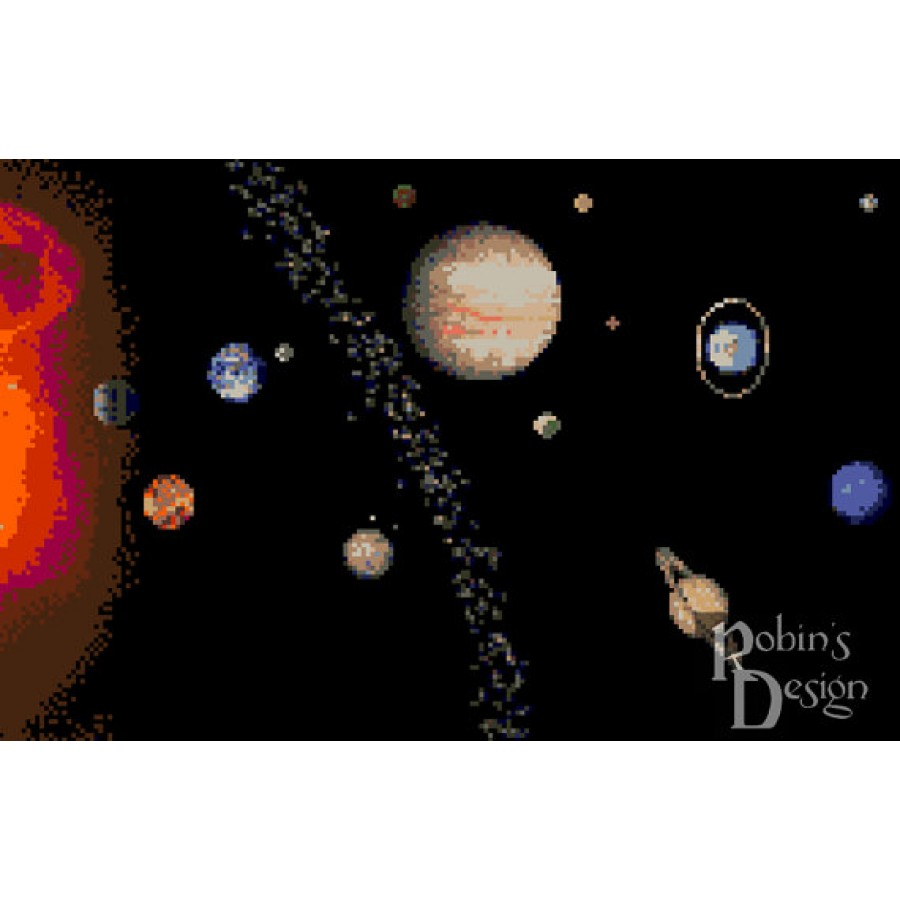 The Solar System Cross Stitch Pattern PDF - Solar System Cross Stitch Patterns