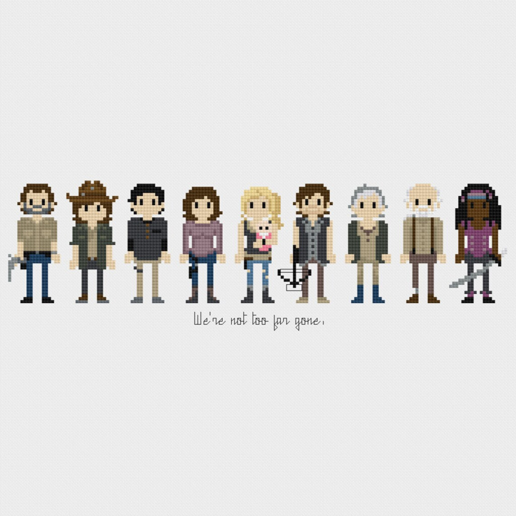 The Walking Dead Cross Stitch Pattern PDF Instant Download Etsy - Walking Dead Cross Stitch Patterns