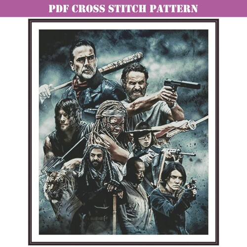 The Walking Dead Cross Stitch Pattern PDF Instant Download Etsy - Walking Dead Cross Stitch Patterns
