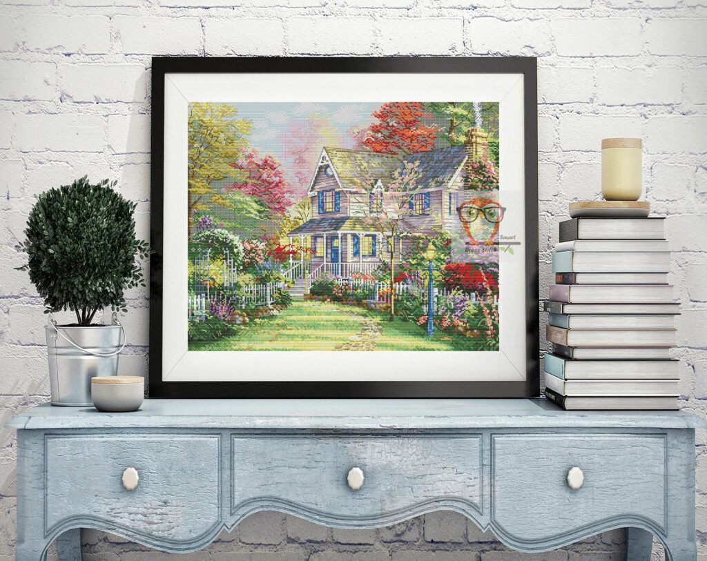Thomas Kinkade Cross Stitch Pattern Autumn Cottage Cross Etsy - Thomas Kinkade Cross Stitch Pattern Book