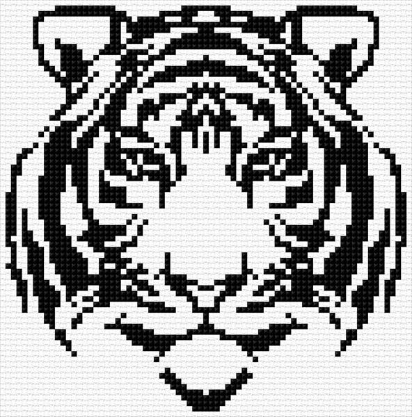 Tiger Cross Stitch Designs - Eye Of The Tiger Cross Stitch Pattern