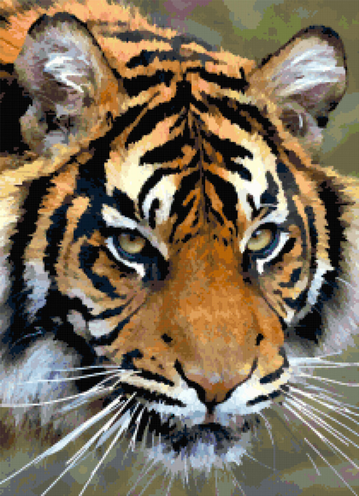 Tiger Look Free Cross Stitch Pattern Better Cross Stitch - Eye Of The Tiger Cross Stitch Pattern