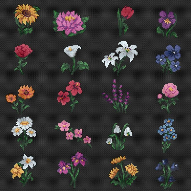 Tiny Cross Stitch Lotus Mini Cross Stitch Flower Small Etsy Artofit - Tiny Flower Cross Stitch Pattern