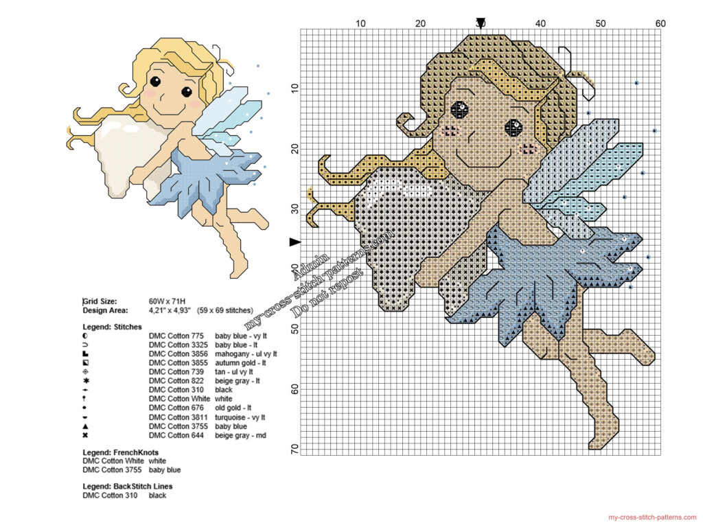 Tooth Fairy Free Cross Stitch Pattern Free Cross Stitch Patterns  - Tooth Fairy Cross Stitch Pattern Free