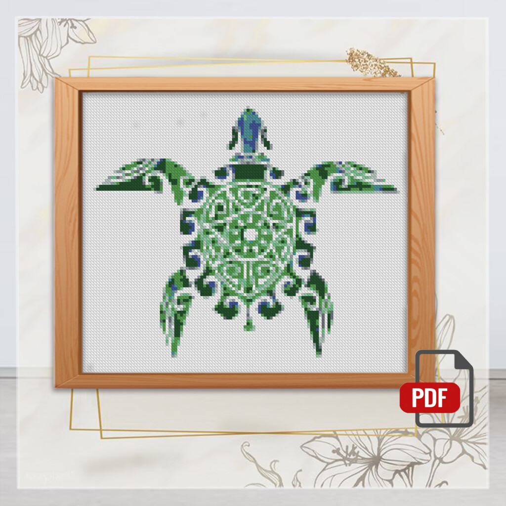 Turtle Cross Stitch Pattern Cross Stitch Kits Cross Stitch Inspire  - Easy Turtle Cross Stitch Pattern