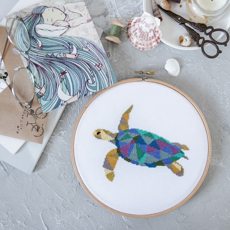 Turtle Easy Cross Stitch Pattern PDF Instant Download Etsy - Easy Turtle Cross Stitch Pattern