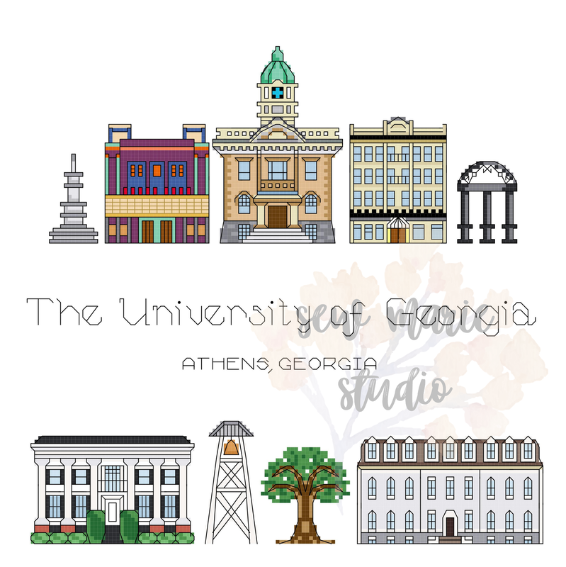 University Of Georgia Cross Stitch Pattern Athens GA  - University Of Georgia Cross Stitch Patterns