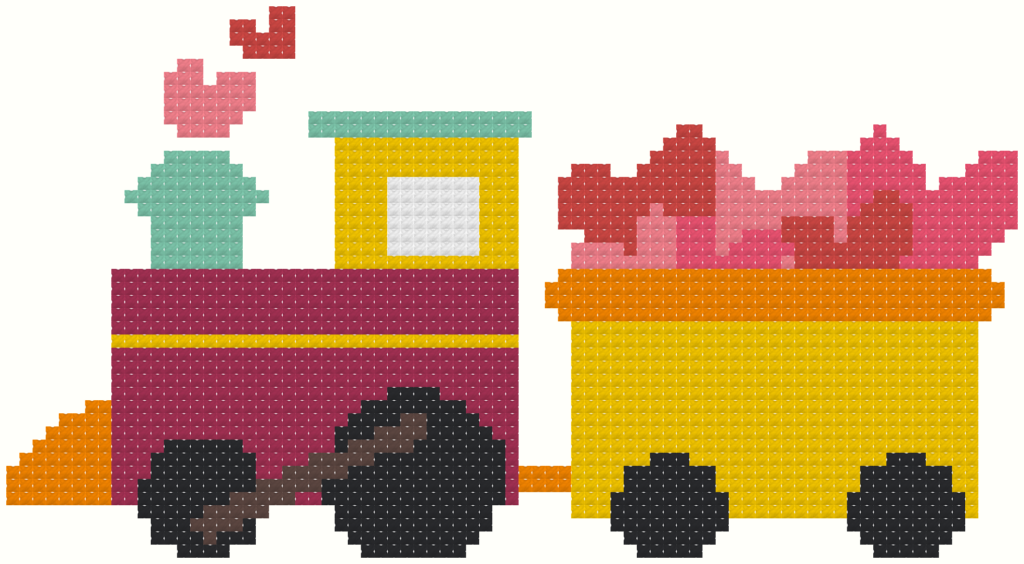 Valentine Train Cross Stitch Pattern Daily Cross Stitch - Thomas The Train Cross Stitch Patterns