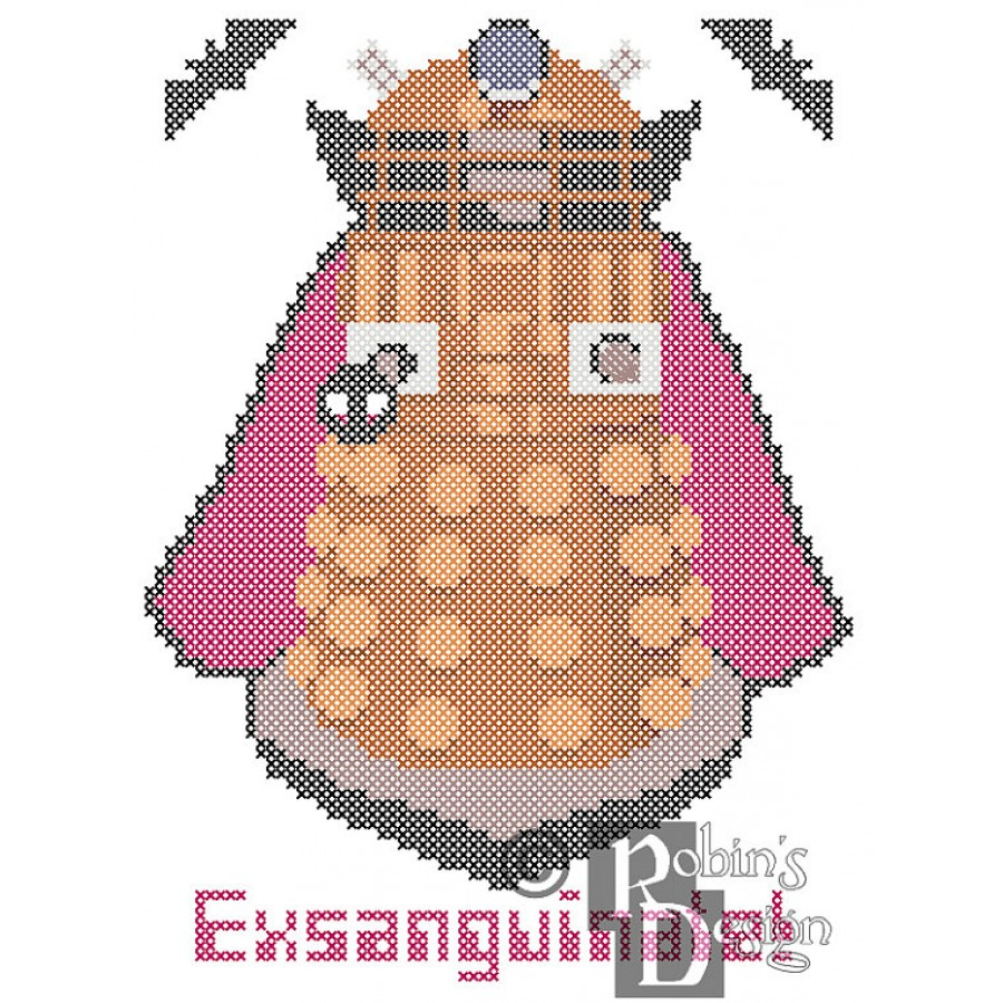 Vampire Dalek Cross Stitch Pattern PDF - Dalek Cross Stitch Pattern Free