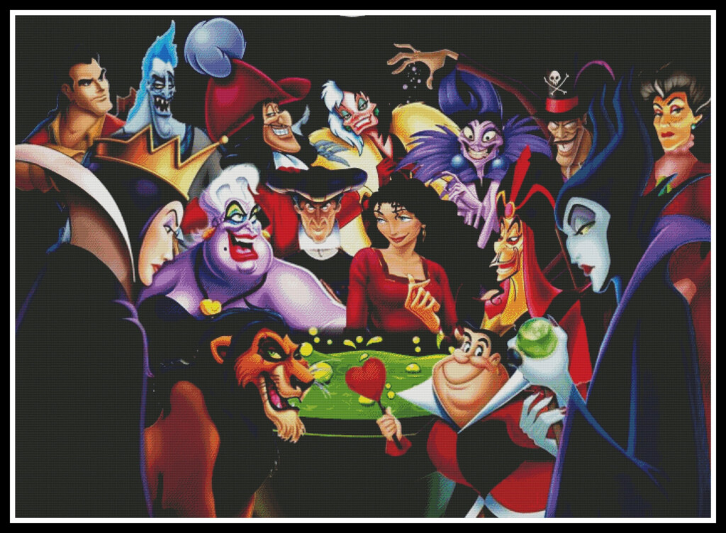 Villains Cross Stitch Pattern Disney Cross Stitch Pattern Etsy - Disney Villains Cross Stitch Pattern