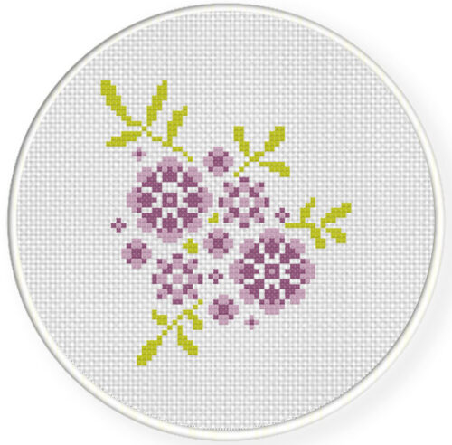 Violet Clusters Cross Stitch Pattern Daily Cross Stitch - Violet Cross Stitch Pattern Free